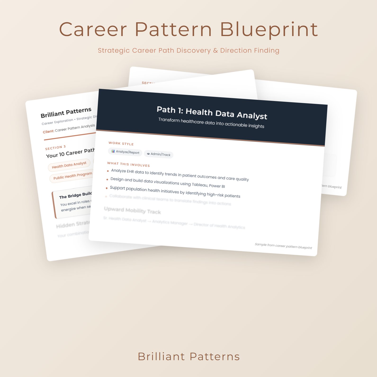 Personal development blueprints for career exploration