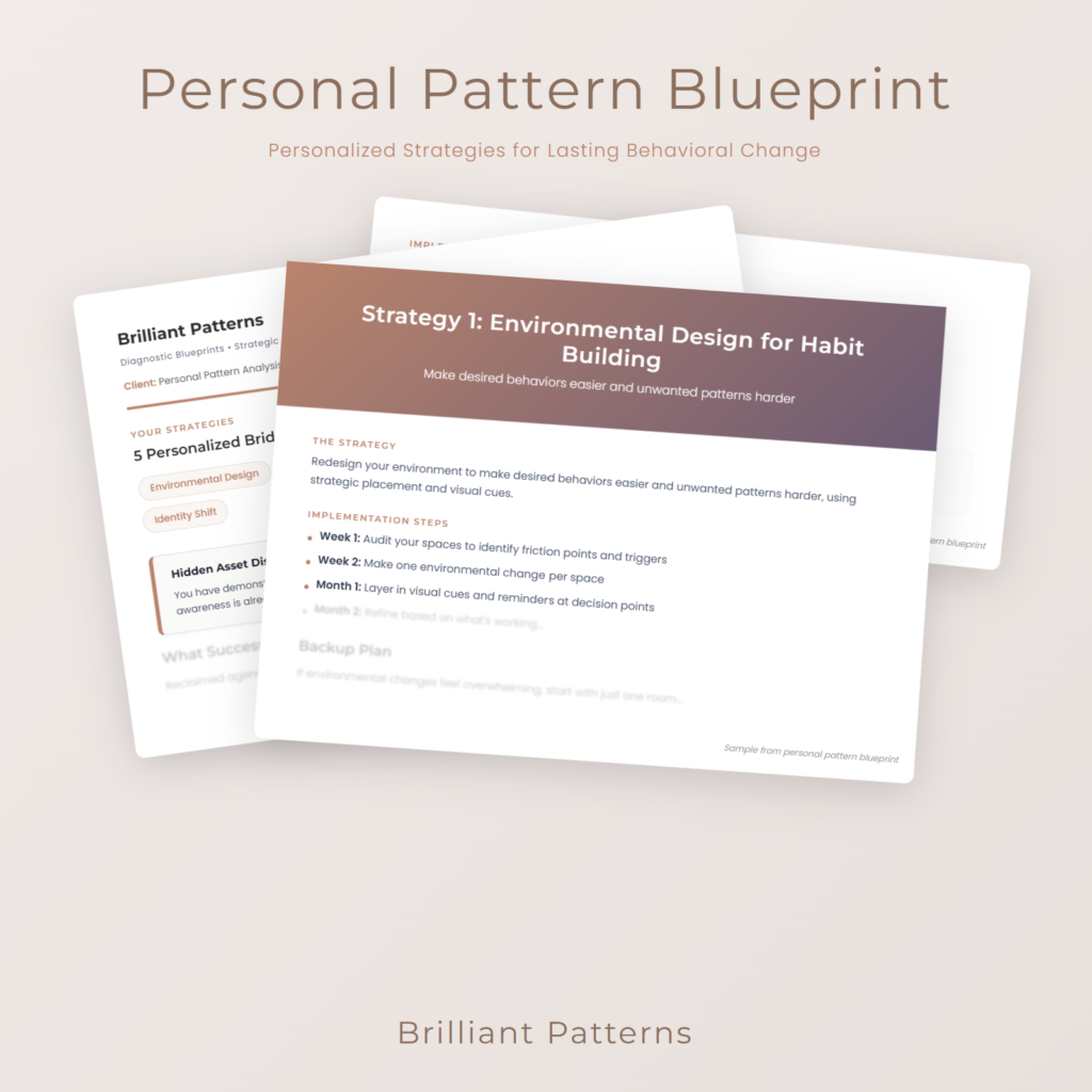 Personal development blueprints for habit change