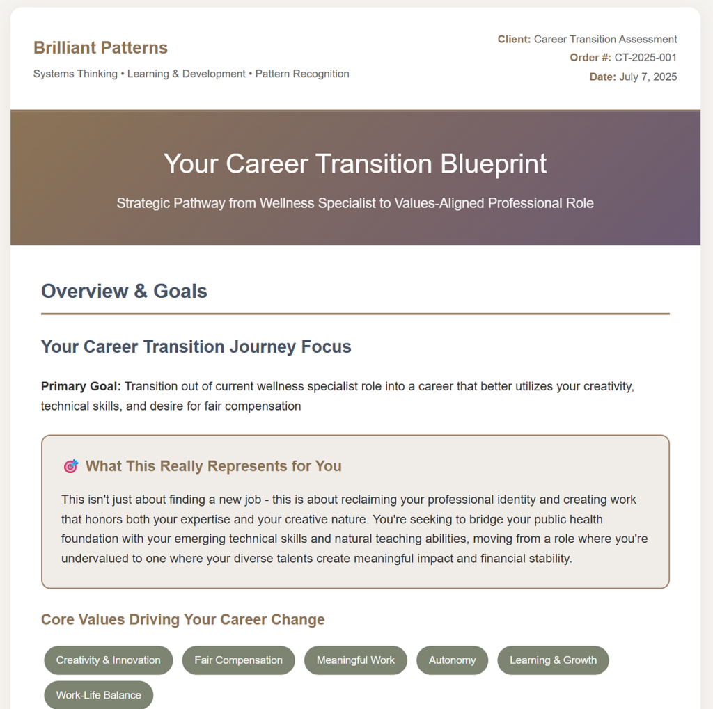 career transition case study