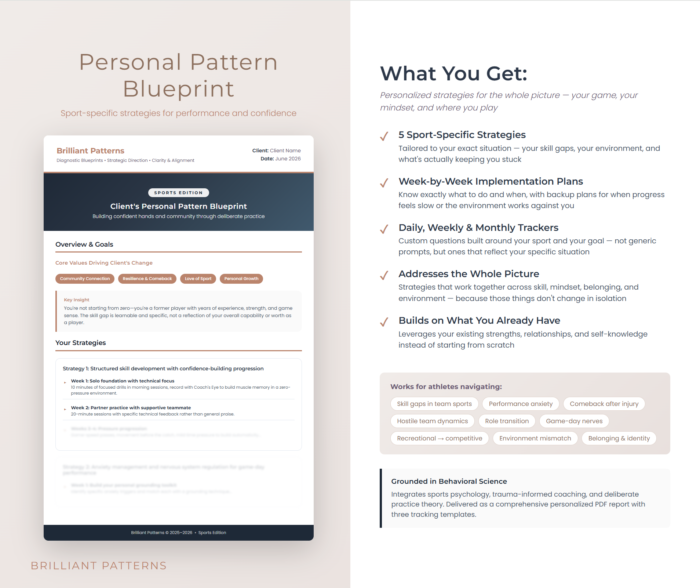 personal pattern personal development sports edition